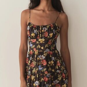 DOEN Benoit Dress Noir Wild Rose in XS NWOT